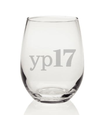 2017 YP of the Year stemless wine glass