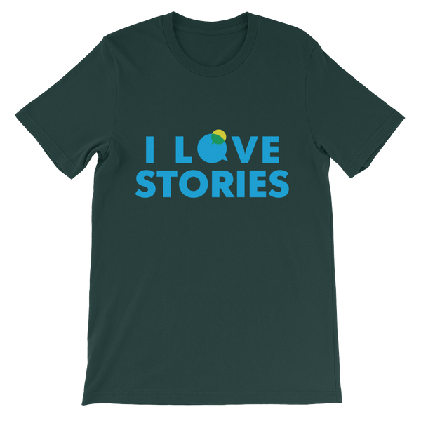 I Love Stories T-Shirt (Blue)