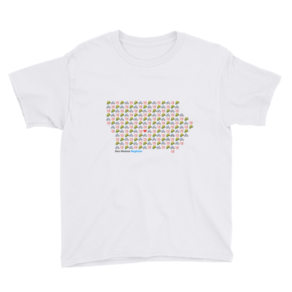 Emoji Iowa Youth T-Shirt