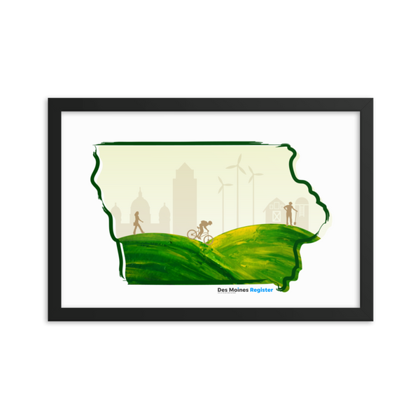Framed Scenic Iowa Poster