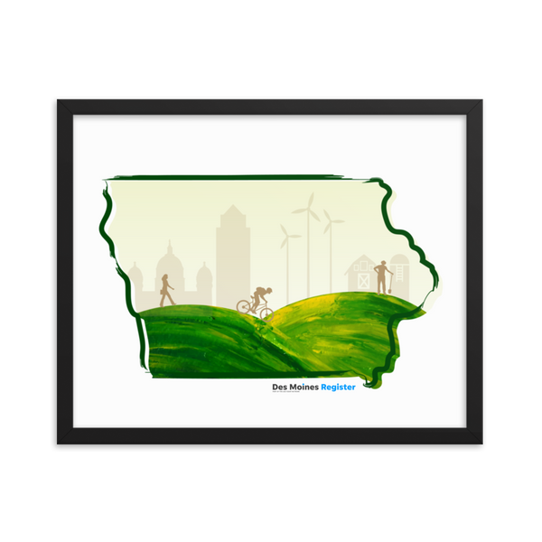 Framed Scenic Iowa Poster